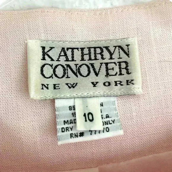 VTG Light Pink Large Button Blazer Top Sz 10 Kathryn Conover Women's Retro - Picture 4 of 11